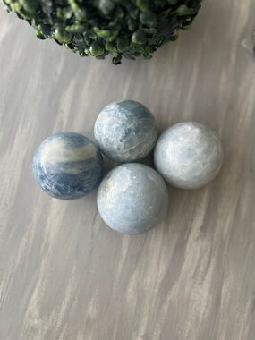 Blue calcite sphere